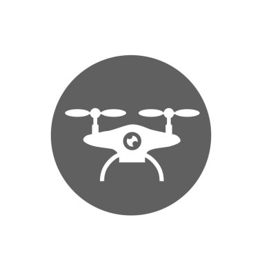 İHA simgesi. Kablosuz hava görüntüleme aracı sembolü. Drone aracı logosu.