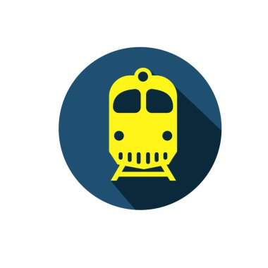 Ticari tren ikonu. Toplu trenin ulaşım sembolü. Lokomotif logosu.