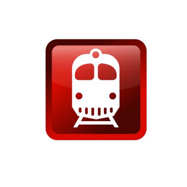 Ticari tren ikonu. Toplu trenin ulaşım sembolü. Lokomotif logosu.