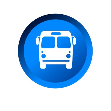 Kamu otobüs durağı ikonu. Servis otobüsü taşıma sembolü. 