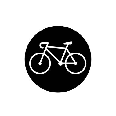 Bisiklet ikonu. Bisikletin park sembolü. Bisiklet rayı logosu.