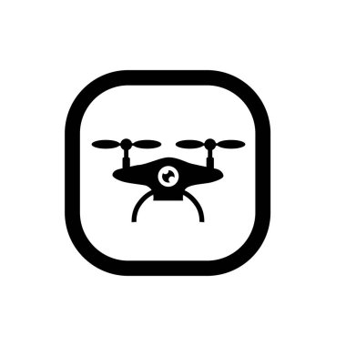 İHA simgesi. Kablosuz hava görüntüleme aracı sembolü. Drone aracı logosu.