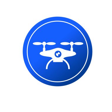 İHA simgesi. Kablosuz hava görüntüleme aracı sembolü. Drone aracı logosu.