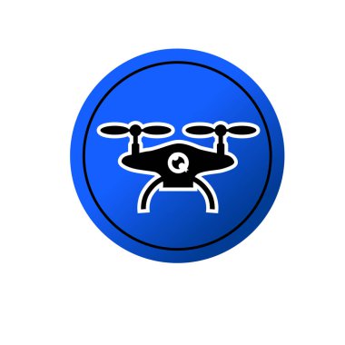 İHA simgesi. Kablosuz hava görüntüleme aracı sembolü. Drone aracı logosu.