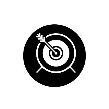 Dart ya da tam isabet ve işaret sembolü. doğrulama simgesi ya da logosu hedefleniyor.