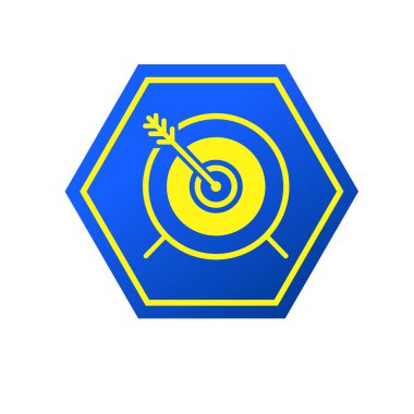 Dart ya da tam isabet ve işaret sembolü. doğrulama simgesi ya da logosu hedefleniyor.