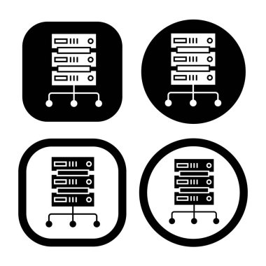 bilgisayar sunucusu simgesi. veri sunucu sembolü.
