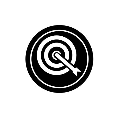 Dart ya da tam isabet ve işaret sembolü. doğrulama simgesi ya da logosu hedefleniyor.