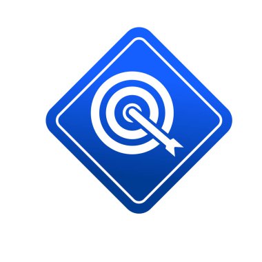 Dart ya da tam isabet ve işaret sembolü. doğrulama simgesi ya da logosu hedefleniyor.