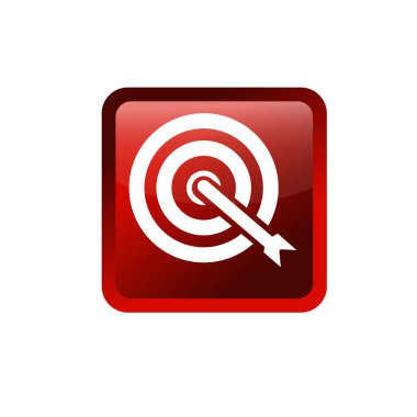 Dart ya da tam isabet ve işaret sembolü. doğrulama simgesi ya da logosu hedefleniyor.