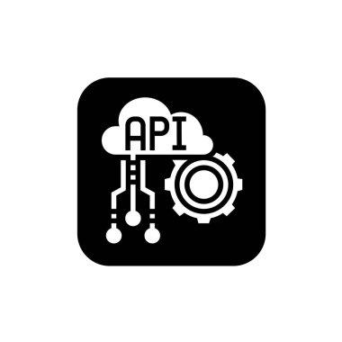 Bulut API simgesi. API bütünleşme sembolü veya logosu.