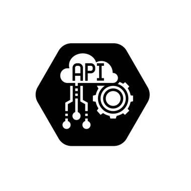 Bulut API simgesi. API bütünleşme sembolü veya logosu.