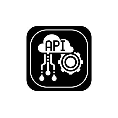 Bulut API simgesi. API bütünleşme sembolü veya logosu.