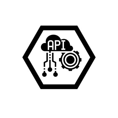 Bulut API simgesi. API bütünleşme sembolü veya logosu.