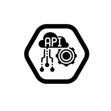 Bulut API simgesi. API bütünleşme sembolü veya logosu.