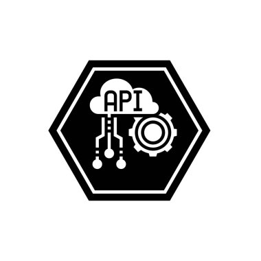 Bulut API simgesi. API bütünleşme sembolü veya logosu.