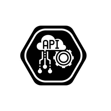 Bulut API simgesi. API bütünleşme sembolü veya logosu.