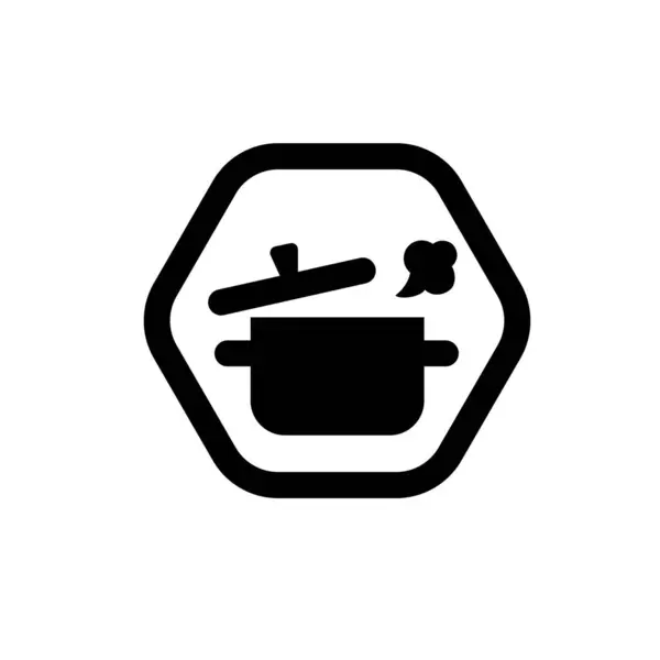 Stock vector Boiling point symbol. Cooking pot with boiling smoke symbol. Cooking pot icon.