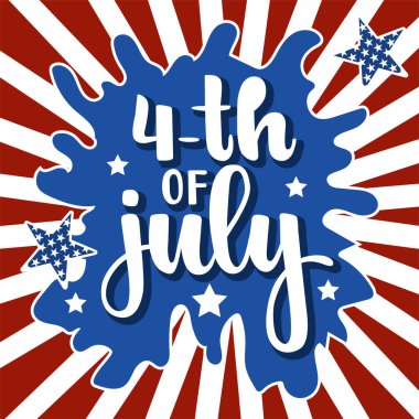 4 Temmuz poster tasarımın kutlu olsun. Amerika 'nın bağımsızlık günü poster tasarımı.