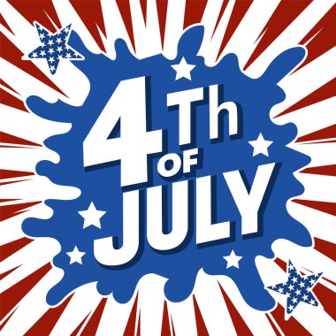 4 Temmuz poster tasarımın kutlu olsun. Amerika 'nın bağımsızlık günü poster tasarımı.