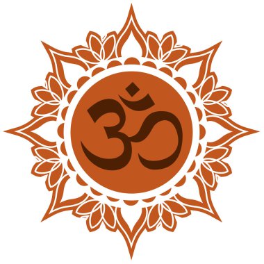 Mandala çerçevesini Om sembolüyle biçimlendirdim. Tebrik kartları, davetiyeler, boyama kitapları ve yoga posterleri için el yapımı doğu süsleri..