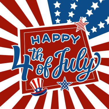 4 Temmuz poster tasarımın kutlu olsun. Amerika 'nın bağımsızlık günü poster tasarımı.
