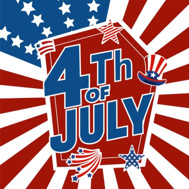 4 Temmuz poster tasarımın kutlu olsun. Amerika 'nın bağımsızlık günü poster tasarımı.