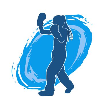 Beyaz arka planda genç bir kız dövüş sanatları sporcusunun vektör çizimi