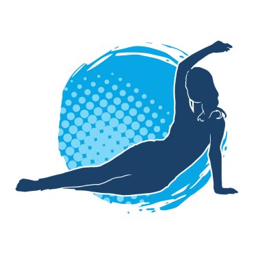 Güzellik pozu vermiş zayıf bir kadının silueti..