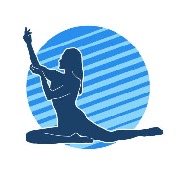 Güzellik pozu vermiş zayıf bir kadının silueti..