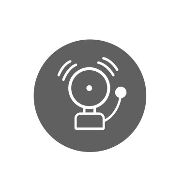 Zil sembolü çalıyor. Alarm simgesi veya uyarı simgesi.