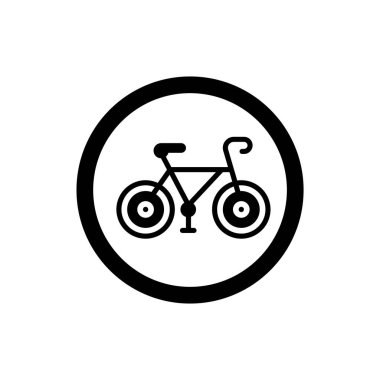 Bisiklet logosu vektör illüstrasyon logo şablonu herhangi bir amaç için. Herhangi bir amaç için izole edilmiş bisiklet ikonu vektör illüstrasyon logo şablonu. İzole edilmiş