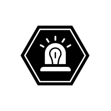 Stroboscopic light icon. Strobo light symbol. Emergency light icon. clipart