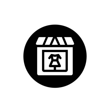 Giyim mağazası ikonu. Butik sembolü. 