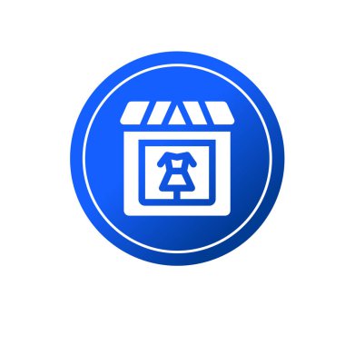 Giyim mağazası ikonu. Butik sembolü. 