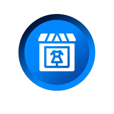 Giyim mağazası ikonu. Butik sembolü. 