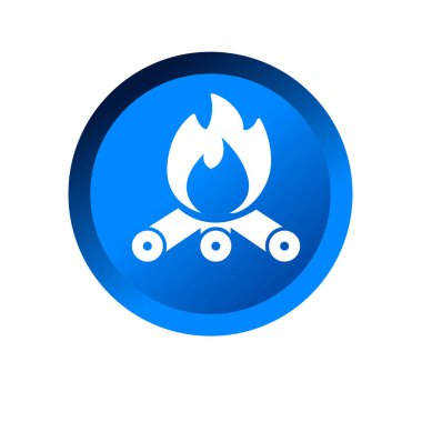 Ateş yakma ikonu. Alev sembolü. Kamp alanı sembolü.