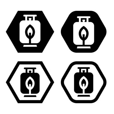 Sıvılaştırılmış petrol gaz ikonu. Sıvı gaz sembolü