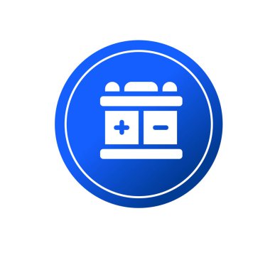 Elektrikli sıvı pil sembolü. Pozitif ve negatif kutuplu elektrik pil simgesi.