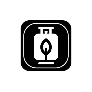 Sıvılaştırılmış petrol gaz ikonu. Sıvı gaz sembolü