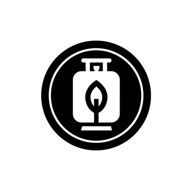 Sıvılaştırılmış petrol gaz ikonu. Sıvı gaz sembolü