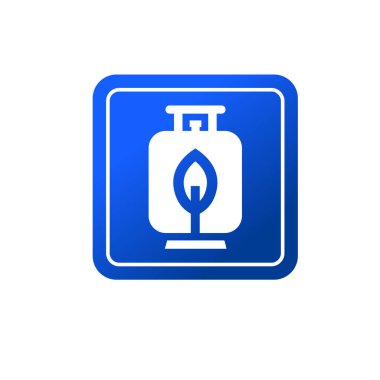 Sıvılaştırılmış petrol gaz ikonu. Sıvı gaz sembolü