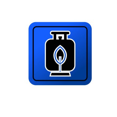 Sıvılaştırılmış petrol gaz ikonu. Sıvı gaz sembolü