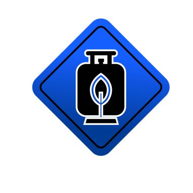 Sıvılaştırılmış petrol gaz ikonu. Sıvı gaz sembolü