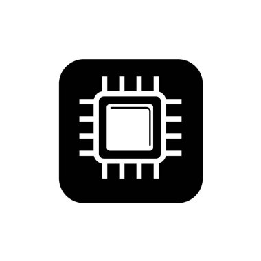 İşlemci İşlemci sembolü. Bilgisayar işlemci bileşeni simgesi. 