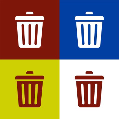 Çöp kutusu simgesi. Çöp kutusu sembolü. Düğme simgesini sil.