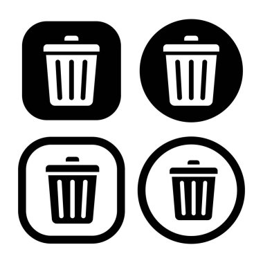 Çöp kutusu simgesi. Çöp kutusu sembolü. Düğme simgesini sil.