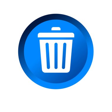 Çöp kutusu simgesi. Çöp kutusu sembolü. Düğme simgesini sil.