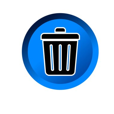 Çöp kutusu simgesi. Çöp kutusu sembolü. Düğme simgesini sil.