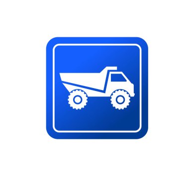 Çöp kamyonu sembolü. İpucu kamyonu simgesi.